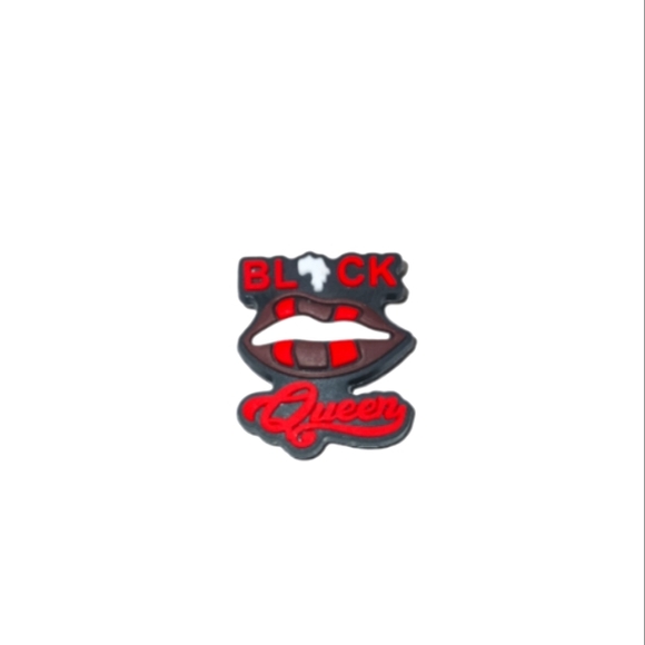 CROC JIBBITZ Black Excellence Shoes - 1 for $9 OR 4/$16 Black Queen Croc/Clog Charms Jibbitz